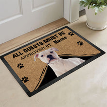 Load image into Gallery viewer, KafePross American Bulldog Dog Doormat All Guest Must be Approved Rubber Floor Mat