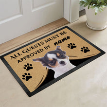 Load image into Gallery viewer, Custom Dog's Name Doormat-All Guests Must be Approved By Chihuahua Outdoor Doormat