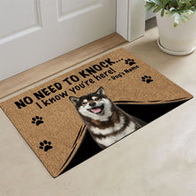 Load image into Gallery viewer, KafePross - Shiba Inu Dog Doormat - Not Need to Knock, I Know You're Here