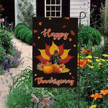 Load image into Gallery viewer, KafePross - Happy Thanksgiving Day French Bulldog Pumpkin Maple Leaf Fall Give Thanks Dog Garden House Flag