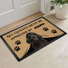 Load image into Gallery viewer, Custom Dog's Name Doormat-All Guests Must be Approved By Poodle Outdoor Doormat