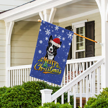 Load image into Gallery viewer, KafePross-Merry Christmas Dog Border Collie Garden House Flag