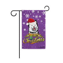 Load image into Gallery viewer, KafePross-Merry Christmas Dog Finnish Lapphund Garden House Flag