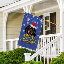 Load image into Gallery viewer, KafePross-Merry Christmas Dog Dachshund Garden House Flag
