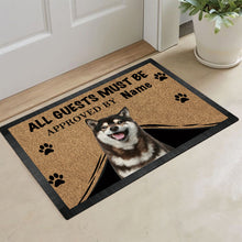 Load image into Gallery viewer, KafePross Shiba Inu Dog Doormat All Guest Must be Approved Rubber Floor Mat