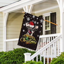 Load image into Gallery viewer, KafePross-Merry Christmas Dog Chichihua Garden House Flag