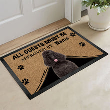 Load image into Gallery viewer, KafePross Poodle Dog Doormat All Guest Must be Approved Rubber Floor Mat