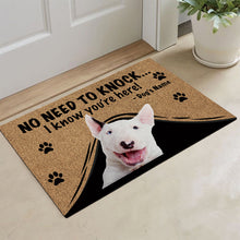 Load image into Gallery viewer, KafePross Bull Terrier Doormat Not Need to Knock, We Know You're Here