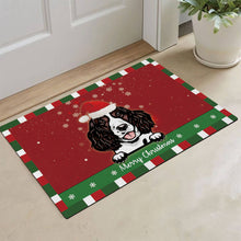 Load image into Gallery viewer, KafePross Christmas Decoration Doormat with Cute Dog English Springer Spaniel
