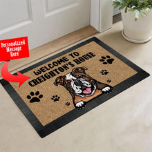 Load image into Gallery viewer, KafePross - Personalized Welcome to My House Home Dog Doormat English Bulldog Floor Mat