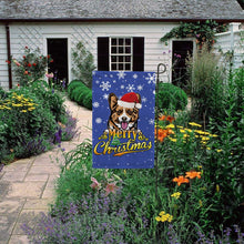 Load image into Gallery viewer, KafePross-Merry Christmas Dog Pembroke Welsh Corgi Garden House Flag