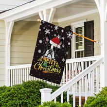 Load image into Gallery viewer, KafePross-Merry Christmas Dog Boston Terrier Garden House Flag