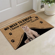 Load image into Gallery viewer, KafePross - Cat Doormat - Not Need to Knock, I Know You're Here