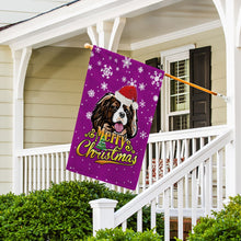 Load image into Gallery viewer, KafePross-Merry Christmas Dog Cavalier King Charles Spaniel Garden House Flag