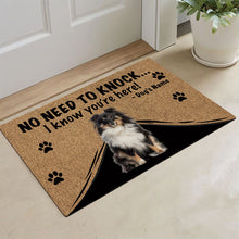 Load image into Gallery viewer, KafePross - Shetland SheepDog Doormat - Not Need to Knock, I Know You're Here