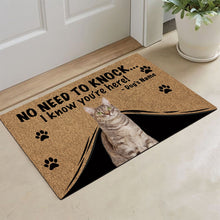 Load image into Gallery viewer, KafePross - Cat Doormat - Not Need to Knock, I Know You're Here