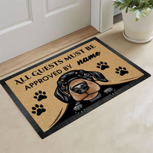 Load image into Gallery viewer, KafePross - Dachshund Peeking Dog Doormat - All Guests Must be Approved