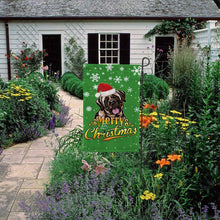 Load image into Gallery viewer, KafePross-Merry Christmas Dog Mastiff Garden House Flag