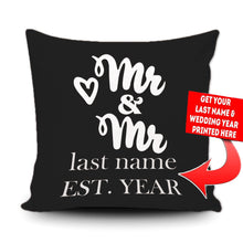 Load image into Gallery viewer, PERSONALIZED MR AND MRS - THROW PILLOW COVER - 18" X 18"