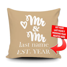 Load image into Gallery viewer, PERSONALIZED MR AND MRS - THROW PILLOW COVER - 18" X 18"