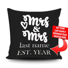 Load image into Gallery viewer, PERSONALIZED MR AND MRS - THROW PILLOW COVER - 18" X 18"