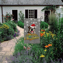 Load image into Gallery viewer, KafePross-Merry Christmas Dog English Bulldog Garden House Flag