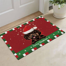 Load image into Gallery viewer, KafePross Christmas Decoration Doormat with Cute Dog Poodle