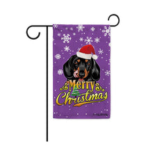 Load image into Gallery viewer, KafePross-Merry Christmas Dog Dachshund Garden House Flag