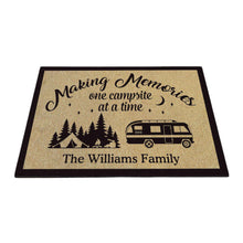Load image into Gallery viewer, KafePross Personalized Making Memories Camper Doormat