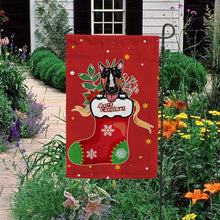 Load image into Gallery viewer, KafePross-Merry Christmas Cute Dog Bull Terrier in Christmas Sock Garden House Flag