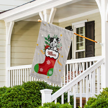 Load image into Gallery viewer, KafePross-Merry Christmas Cute Dog Pit Bull in Christmas Sock Garden House Flag