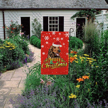 Load image into Gallery viewer, KafePross-Merry Christmas Dog Cocker Spaniel Garden House Flag