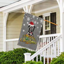 Load image into Gallery viewer, KafePross-Merry Christmas Dog Irish Wolfhound Garden House Flag