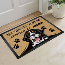 Load image into Gallery viewer, KafePross - Bernese Mountain Peeking Dog Doormat - All Guests Must be Approved