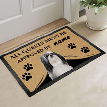 Load image into Gallery viewer, Custom Dog's Name Doormat-All Guests Must be Approved By Lhasa Apso Outdoor Doormat