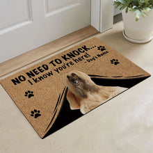 Load image into Gallery viewer, KafePross - Afghan Hound Dog Doormat - Not Need to Knock, I Know You're Here