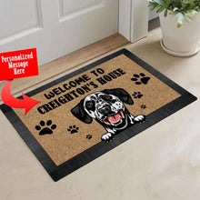 Load image into Gallery viewer, KafePross - Personalized Welcome to My House Home Dog Doormat Dalmatian Floor Mat