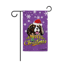 Load image into Gallery viewer, KafePross-Merry Christmas Dog Cavalier King Charles Spaniel Garden House Flag