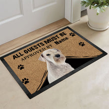 Load image into Gallery viewer, KafePross Miniature Schnauzer Dog Doormat All Guest Must be Approved Rubber Floor Mat