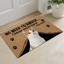Load image into Gallery viewer, KafePross - Cat Doormat - Not Need to Knock, I Know You're Here