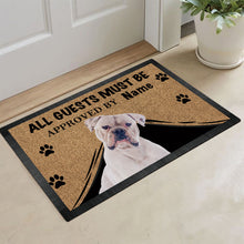 Load image into Gallery viewer, KafePross American Bulldog Dog Doormat All Guest Must be Approved Rubber Floor Mat