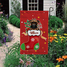 Load image into Gallery viewer, KafePross-Merry Christmas Cute Dog Boxer in Christmas Sock Garden House Flag