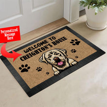 Load image into Gallery viewer, KafePross - Personalized Welcome to My House Home Dog Doormat Labrador Floor Mat