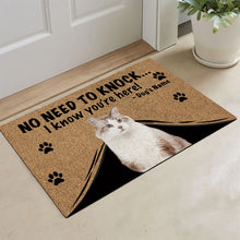 Load image into Gallery viewer, KafePross - Cat Doormat - Not Need to Knock, I Know You're Here