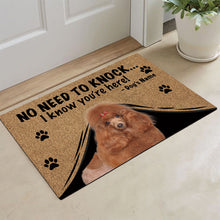 Load image into Gallery viewer, KafePross Poodle Doormat Not Need to Knock, We Know You're Here