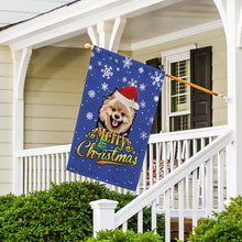Load image into Gallery viewer, KafePross-Merry Christmas Dog Pomeranian Garden House Flag