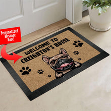 Load image into Gallery viewer, KafePross - Personalized Welcome to My House Home Dog Doormat French Bulldog Floor Mat