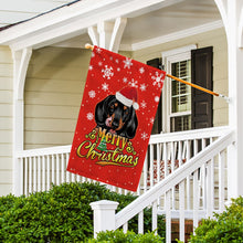 Load image into Gallery viewer, KafePross-Merry Christmas Dog Dachshund Garden House Flag