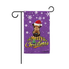 Load image into Gallery viewer, Merry Christmas Dog Airedale Garden House Flag