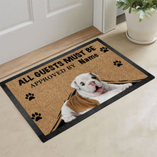 Load image into Gallery viewer, KafePross English Bulldog Dog Doormat All Guest Must be Approved Rubber Floor Mat